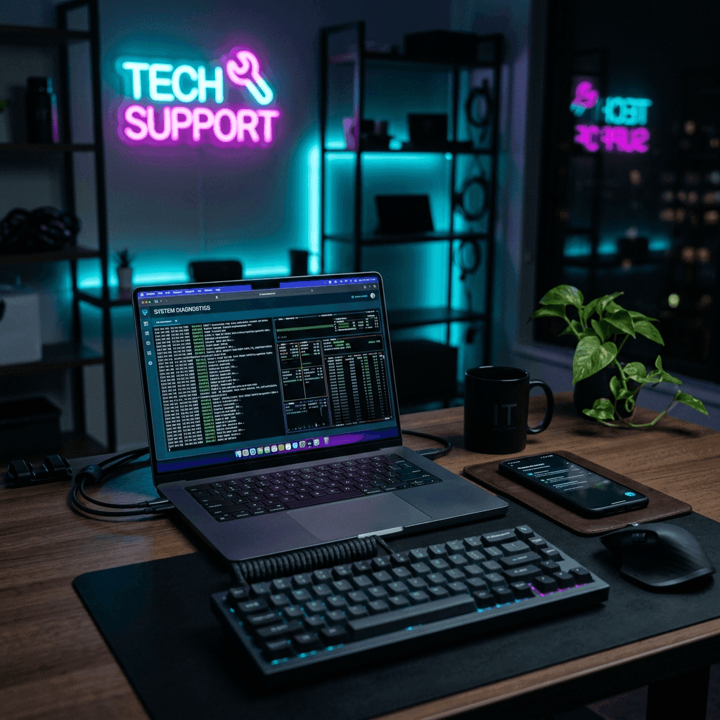 Notebook počas diagnostiky na servisnom stole
